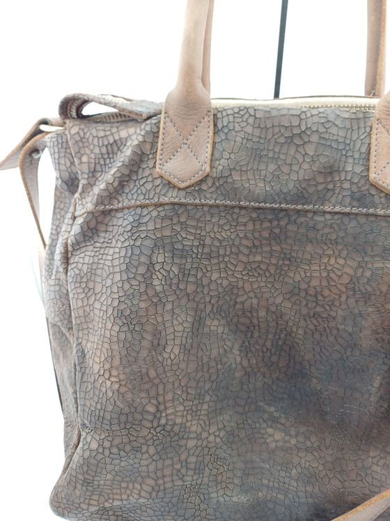 Bolso de Trabajo Grande Cuero Marrón Craquelado Como Nuevo – Shabbies Amsterdam, Bolsas para portatil (photo 6 of 8)