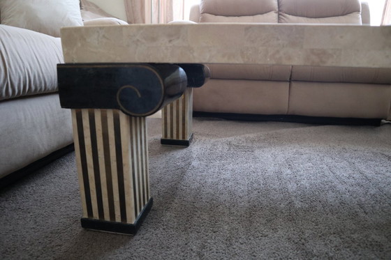 Image 1 of Tavolino da caffè tessellato Maitland Smith, Stati Uniti, anni '80