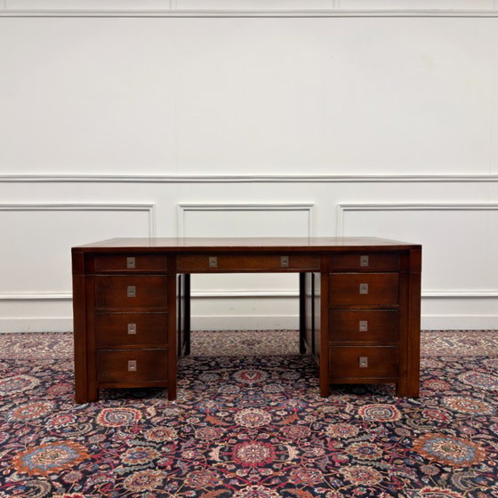 Bureau Eichholtz anglais classique – Bureaux, Métal, Bois (photo 3 of 17)