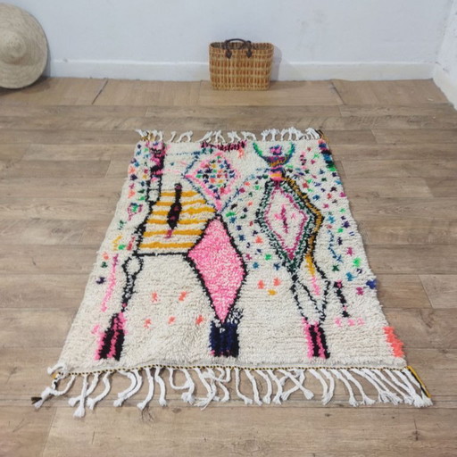 Bunter marokkanischer Berberteppich | 140 × 105 cm