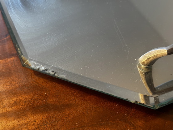 Image 1 of Art Deco Tablett mit abgeschrägtem Spiegel, ca. 1920–1930