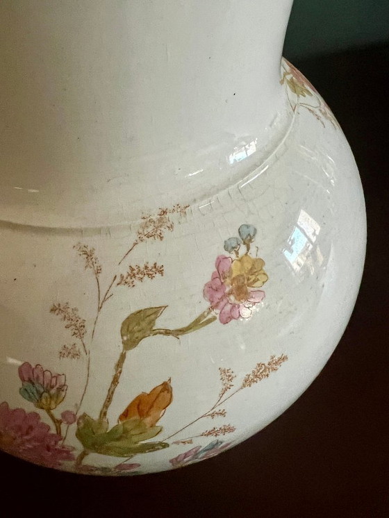 Image 1 of Porcelain and earthenware factory Ludwig Wessel Art Nouveau wash jug. Marked with Imperial Bonn and painted by hand.