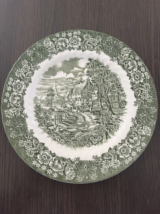 Image 1 of 2 platos llanos de loza inglesa de 26 cm | Royal Tudor Ware & British Anchor Memory Lane