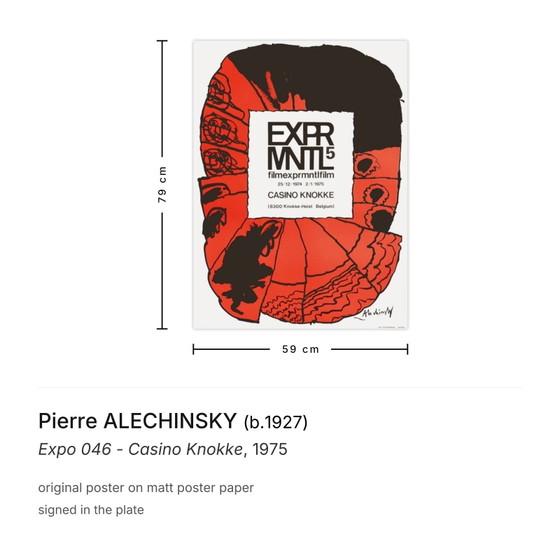 Pierre Alechinsky Poster Expo 046 – Casino Knokke 1975 – Paper (photo 3 of 5)