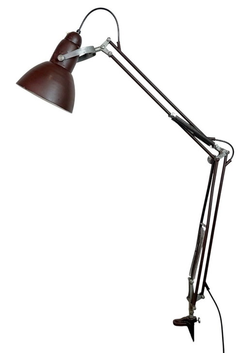 Vintage Brown Architect Table Lamp from Napako, 1950s