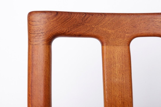 Image 1 of Set of 4 Teak Dining Chairs by Dyrlund, 1960s Danish Mid-Century Modern, Restored & Reupholstered in Dark Grey Fabric