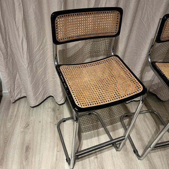 Image 1 of Coppia di sgabelli da bar in stile S32, ispirati a Marcel Breuer, anni '70