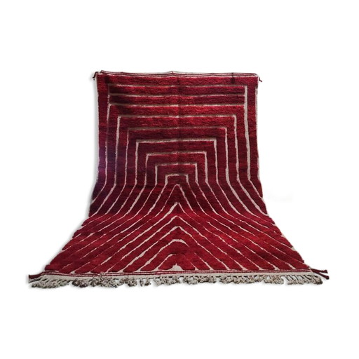 Gebroken wit Marokkaans vloerkleed met geometrische patronen, 200cm x 300cm