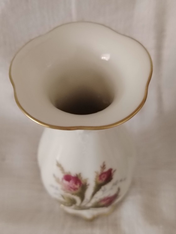 Rosenthal Classic Rose Vintage Moss Rose Porcelain Vase, Multi Color (photo 3 of 6)