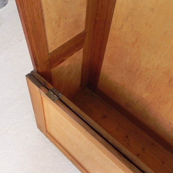 Kiefernholz-Schulplanschrank, Architektenschrank, Kartenschrank, 1930er Jahre – Aufbewahrungsschrank, Wood (photo 22 of 22)