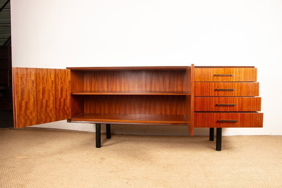 Image 1 of Modernist sideboard, 180 cm, French style in rosewood by Tricoire and Vecchione, TV unit 1960.