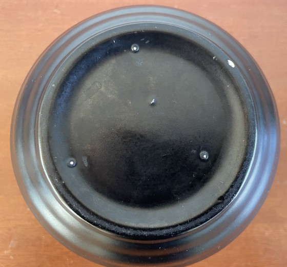 Image 1 of Schoonhoven Plateelfabriek - Art Deco matte black ribbed vase