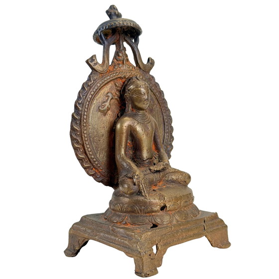 Buda Ratnasambhava indio – Siglo XIX – Renacimiento Pala – 15 cm – Esculturas, Bronze (photo 4 of 9)