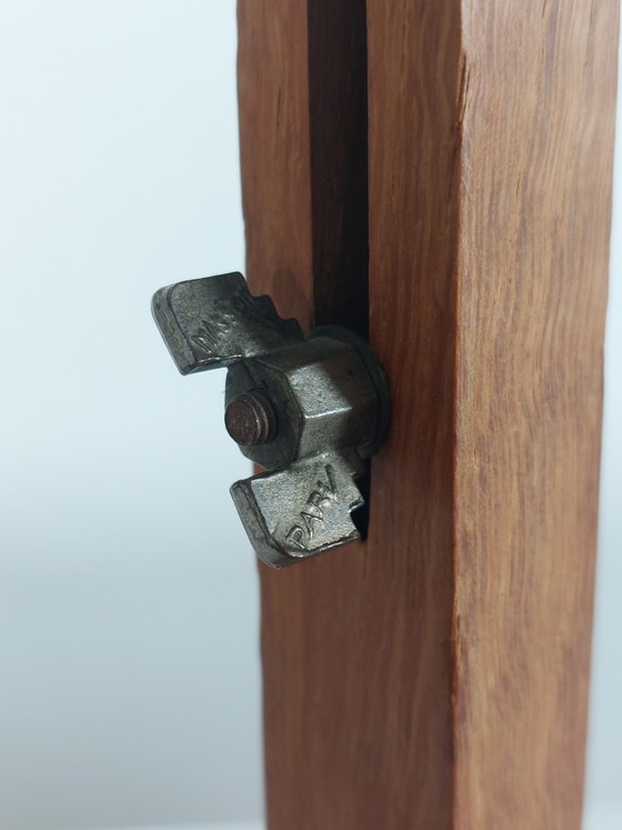 Image 1 of Porte-chapeau ancien français en bois, hauteur réglable, style Art déco