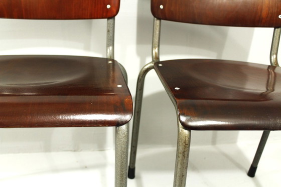 Image 1 of Chaises modèle 106 de W. H. Gispen pour Delft, années 1950, lot de 6