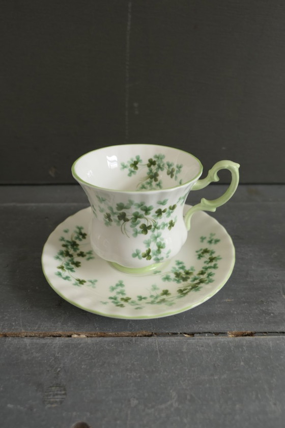 Image 1 of Tazza e piattino Shamrock Royal Albert vintage 8 x
