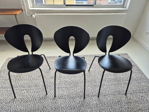 3 STUA Globus Chairs black in great condition