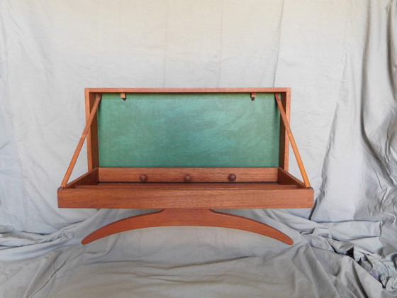 Image 1 of Danish folding sideboard/ coat rack by Hoff & Østergaard for Virum Møbelsnedkeri