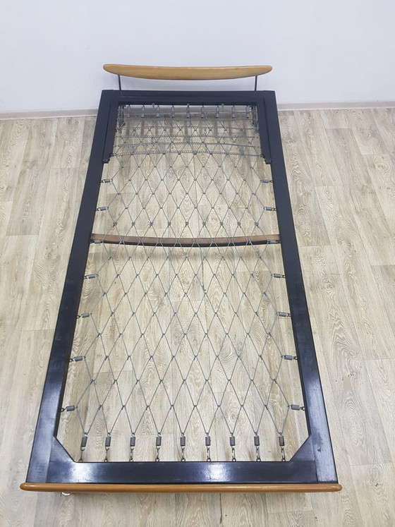 Bed by Fred Ruf for Wohnbedarf, Switzerland, 1950s. – Mattresses and bed bases, Chrome (photo 21 of 23)