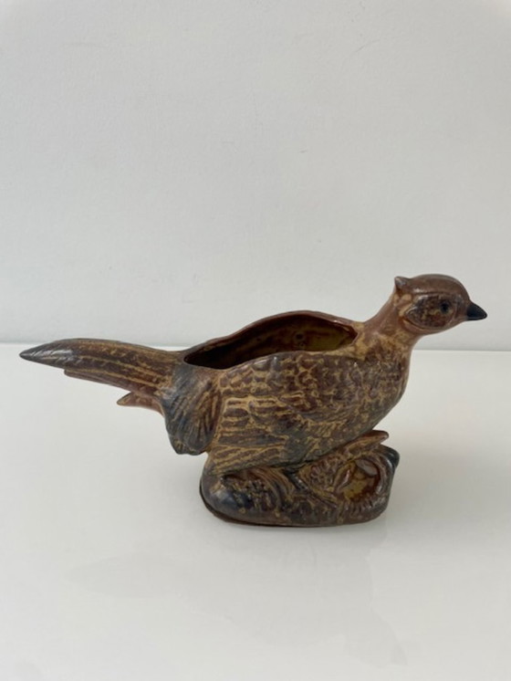 Image 1 of Pot de fleurs vintage figuratif en forme de faisan