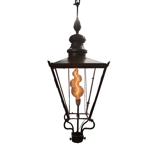 Ancienne lanterne anglaise en cuivre Foster & Pullen, vers 1900