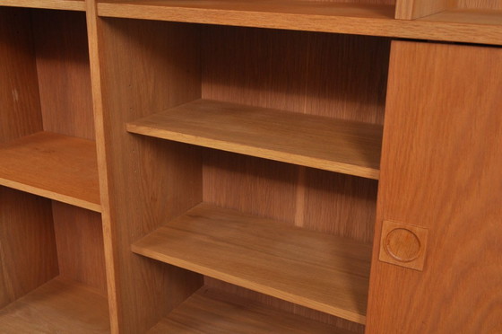 Image 1 of Vintage Danish open cabinet with sliding doors