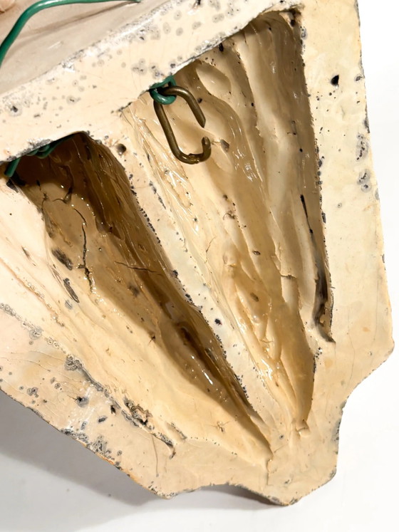 Grottaglie keramische wandplank uit de late 19e eeuw met masker – Decoratieve objecten, Ceramic (photo 10 of 10)