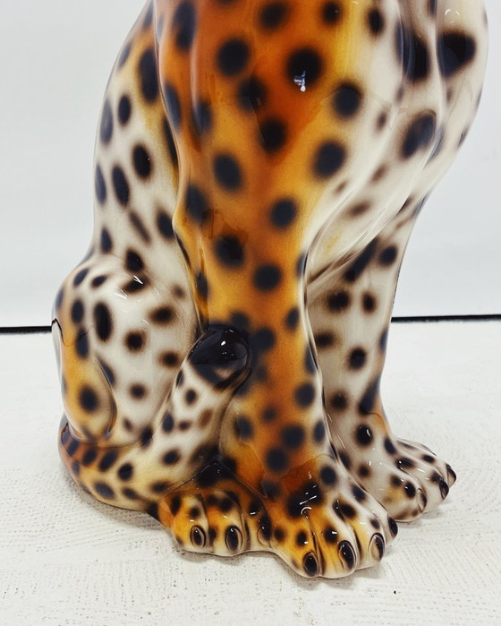 Image 1 of Leopard Sculpture Ceramic
