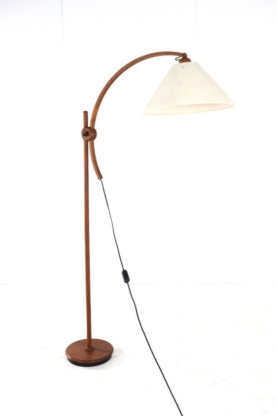 Image 1 of Lampadaire Domus « Arcea » en teck vintage