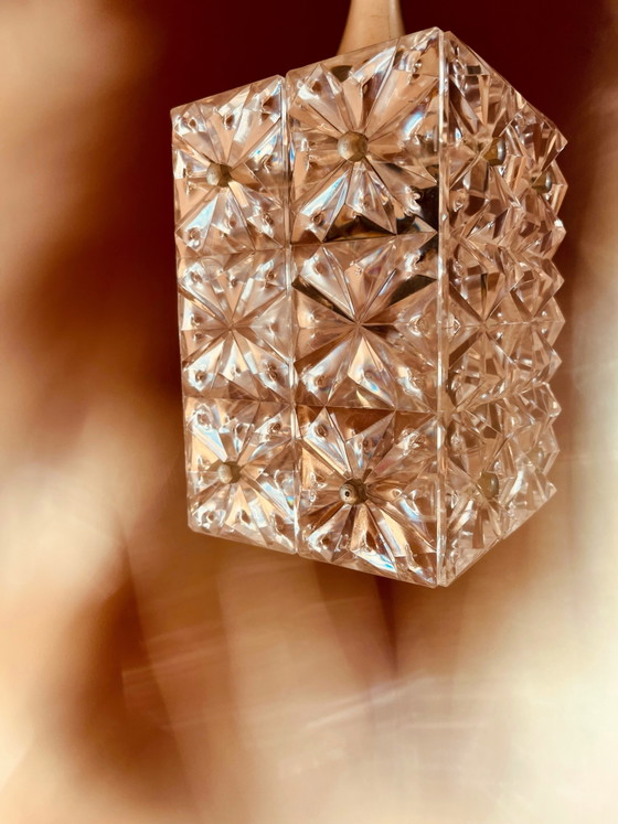 Image 1 of Lampadario a sospensione anni Settanta con perle