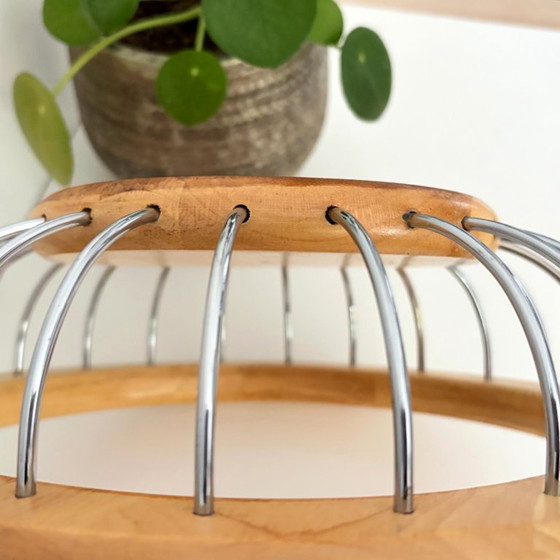 Vintage Fruit Bowl Scandinavian Design Boda Nova - Ulf Hanses, Table accessories, Wood, Iron, Brown (photo 10 of 11)