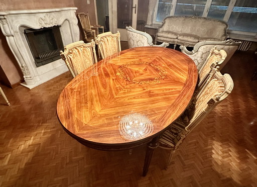 JP Ehalt Dining Table - Louis XIV Style - 70s Vintage Diner Table - Ehalt Meubles