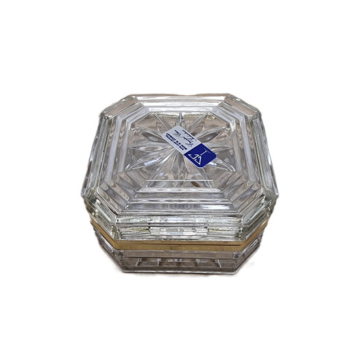 Vintage Crystal Jewelry Box West Germany, 1980s