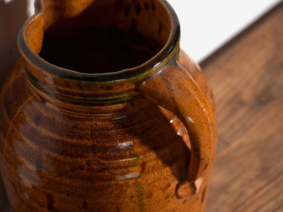 Antique folk glazed pottery jug – Central Europe, circa 1930 – Crockery, Rustic (photo 20 of 28)