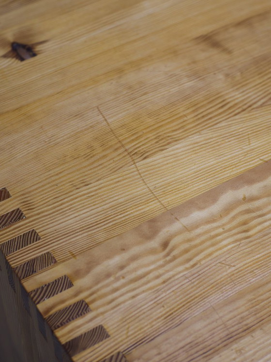 Image 1 of Ate van Apeldoorn Schreibtisch Esstisch Kiefer 1970er