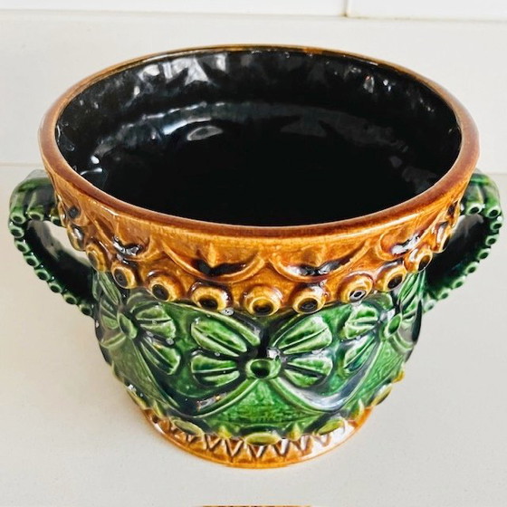Image 1 of Pot de fleurs vintage Bay bloempot XL Bodo Mans, Allemagne de l'Ouest, années 1960