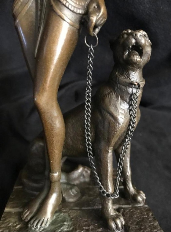 Image 1 of Bella statua in bronzo puro di Cleopatra 27 cm