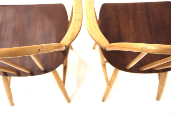 Image 1 of Set van 2 Scandinavische fauteuils '"Mod 34T", Nässjö Stolfabrik, Nesto, Zweden, 1960