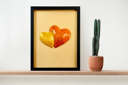 Geometric Heart Wall Art | 3D Printed PLA Sculpture