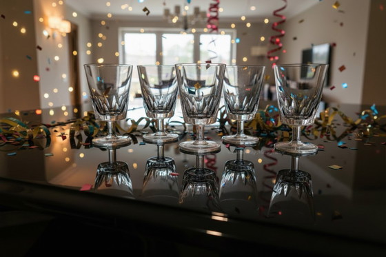 Image 1 of 6 verres à vin Peill & Putzler, modèle KORFU, design Horst Tüselmann.