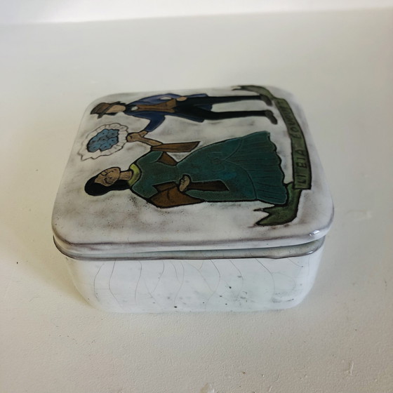 Image 1 of Dekselpot in Namur keramiek van Yvette Manoy