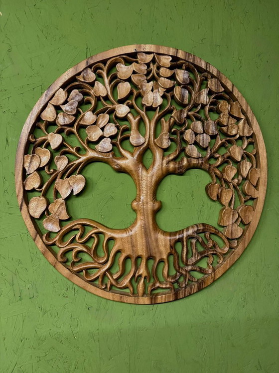 Árbol de la Vida de madera hecho a mano – decoración de pared – 60 cm – Wood (photo 5 of 5)