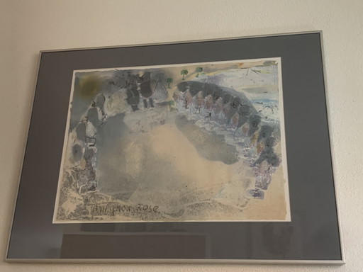 Lithographie von Stanislaw Lewkowicz