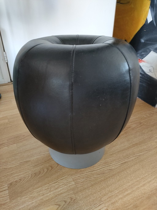 Design leather pouf stool