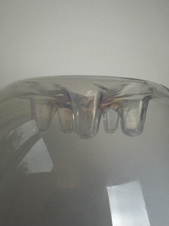 Vintage Mazzega Murano Glass Table Lamp 1970s Space Age / Mid-Century Modern, Iron, Gold (photo 9 of 15)