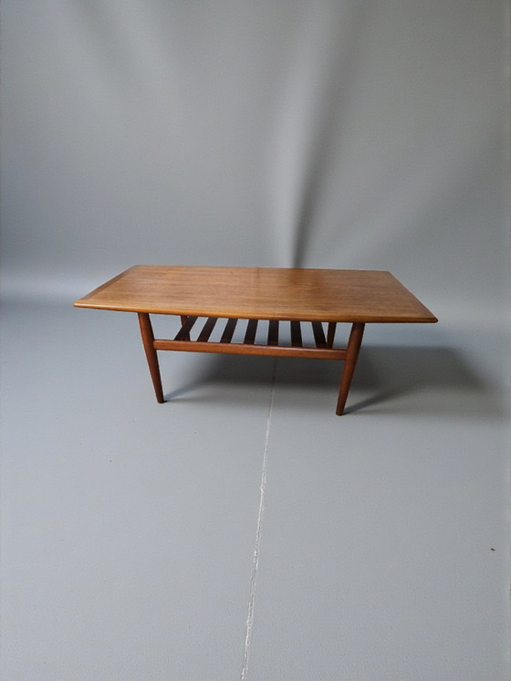Image 1 of Mid Century Grete Jalk Teak Couchtisch Sofatisch Tisch 1960er