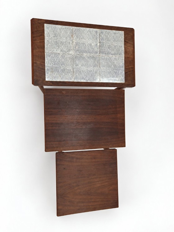 Rosewood nesting tables with ceramic tiles,  Denmark, 1960s, set of 3 – Side tables (photo 18 of 19)