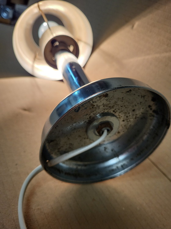 Image 1 of Lampada da tavolo vintage cromata in stile spaziale