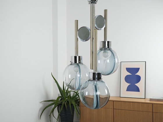 Image 1 of Lustre de style futuriste, verre de Murano, années 1970, fabriqué en Italie