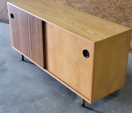 Image 1 of Sideboard in ash wood by Erich Stratmann for Idee Möbel 1950